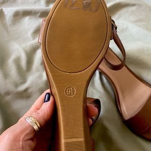 Brown leather ankle sandals brand new